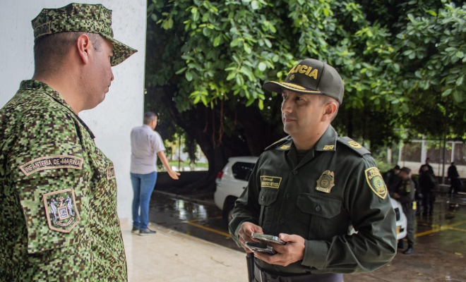 Trabajo mancomunado entre la Policía Nacional y las fuerzas militares