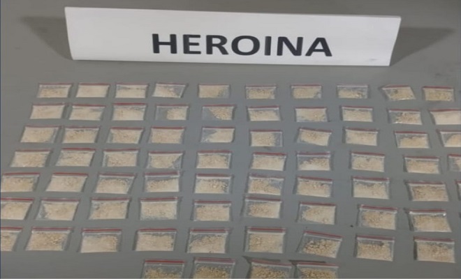 Incautación de 25 gramos de heroína