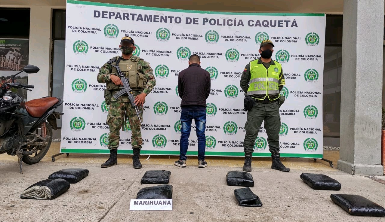  Capturamos a un sujeto que ingresaba a Florencia con 20 kilos de marihuana