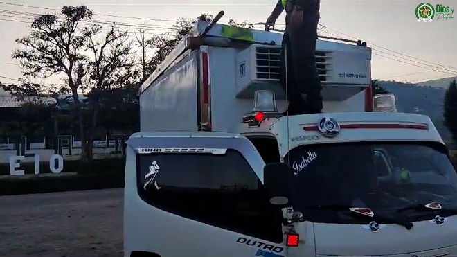 Vehículo con la marihuana 