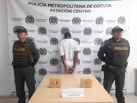 Capturado con un kilo de marihuana 