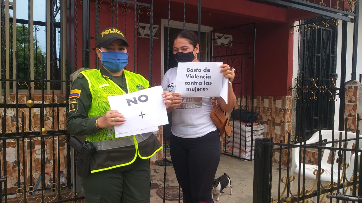 La policía nacional con las patrulla en casa quiere contrarrestar la violencia intrafamiliar 