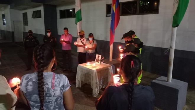 Velatón en memoria del Pt. Javier Pacheco Orellano. 