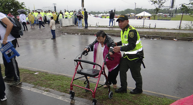 La Policía Nacional-garantizó-la visita apostólica-Su Santidad-Papa Francisco-a-Villavicencio
