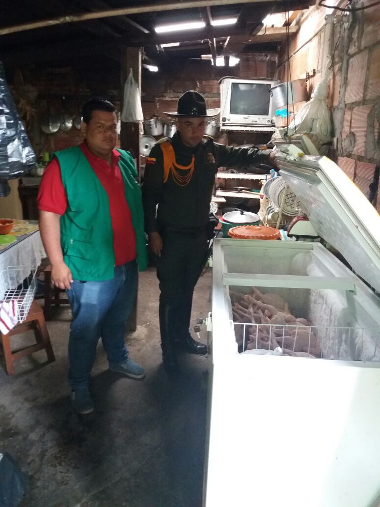 Matadero clandestino de aves fue clausurado por la Policía Nacional