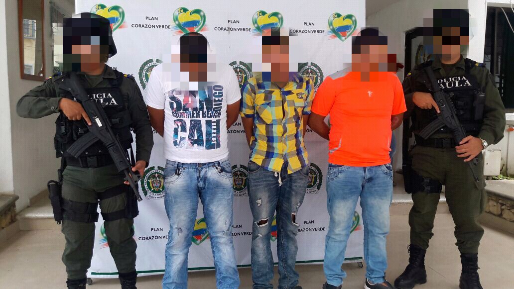 Presuntos integrantes del clan del golfo que arremetieron contra una patrulla en Sincelejo 