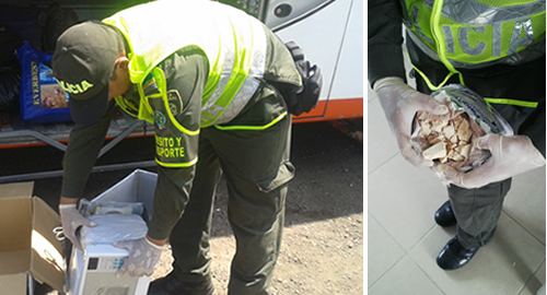 POLICIA NACIONAL-en micrrohondas-camuflada-base de coca