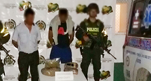 AMBULACIA CON DROGA CAMUFLADA POLICIA