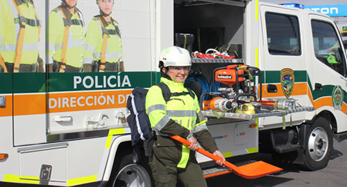 POLICIA NACIONAL ditra puente festivo san pedro