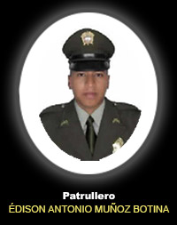 Fotograf&iacute;a del Se&ntilde;or Pt. &Eacute;dison Antonio Mu&ntilde;oz Botina quien falleci&oacute; en cumplimiento de su deber.