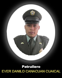 Fotograf&iacute;a del Se&ntilde;or Pt. Ever Danilo Canacuan Cuaical quien falleci&oacute; en cumplimiento de su deber.