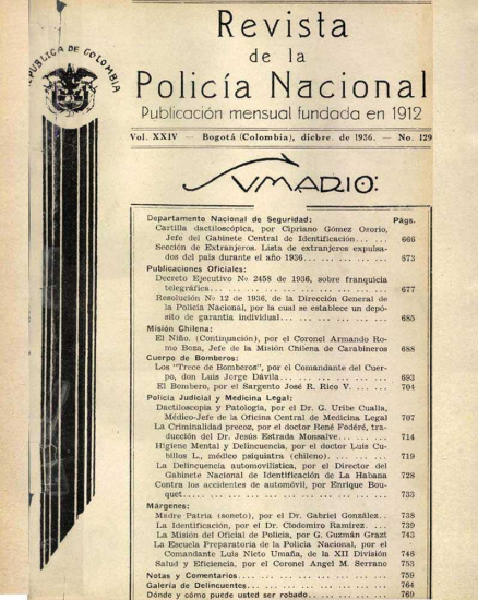 Portada de la Revista de la Policía