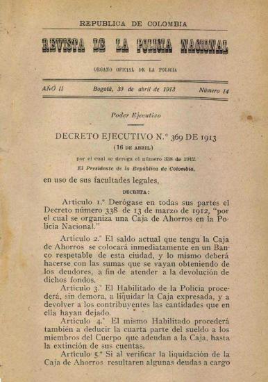 Portada de la Revista de la Policía