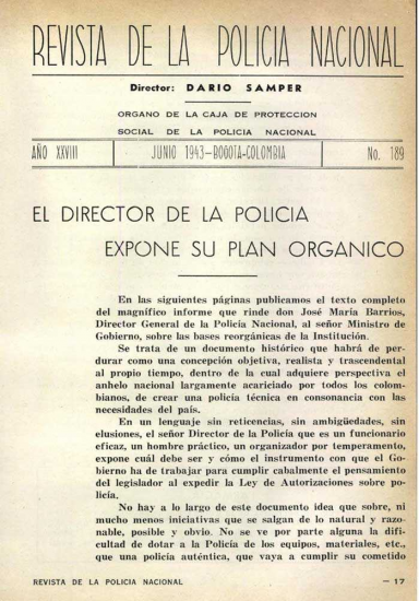 Portada de la Revista de la Policía