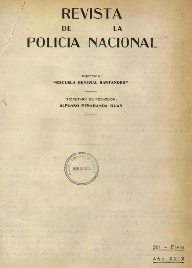 Portada de la Revista de la Policía