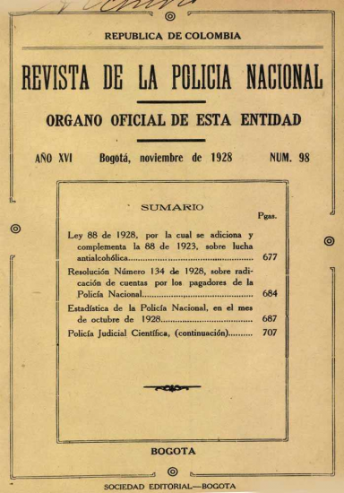 Portada de la Revista de la Policía