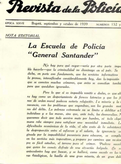 Portada de la Revista de la Policía